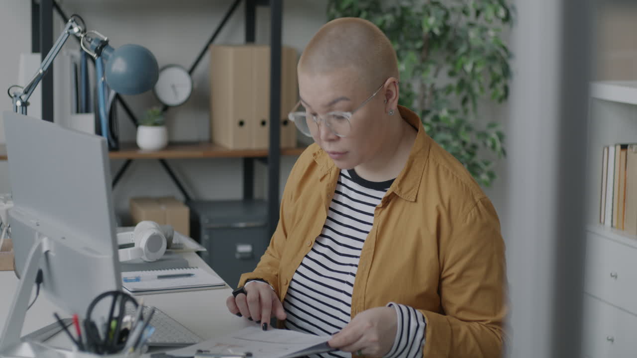 Woman Working at a Desk
