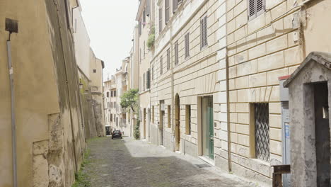 narrow street in rome, italy