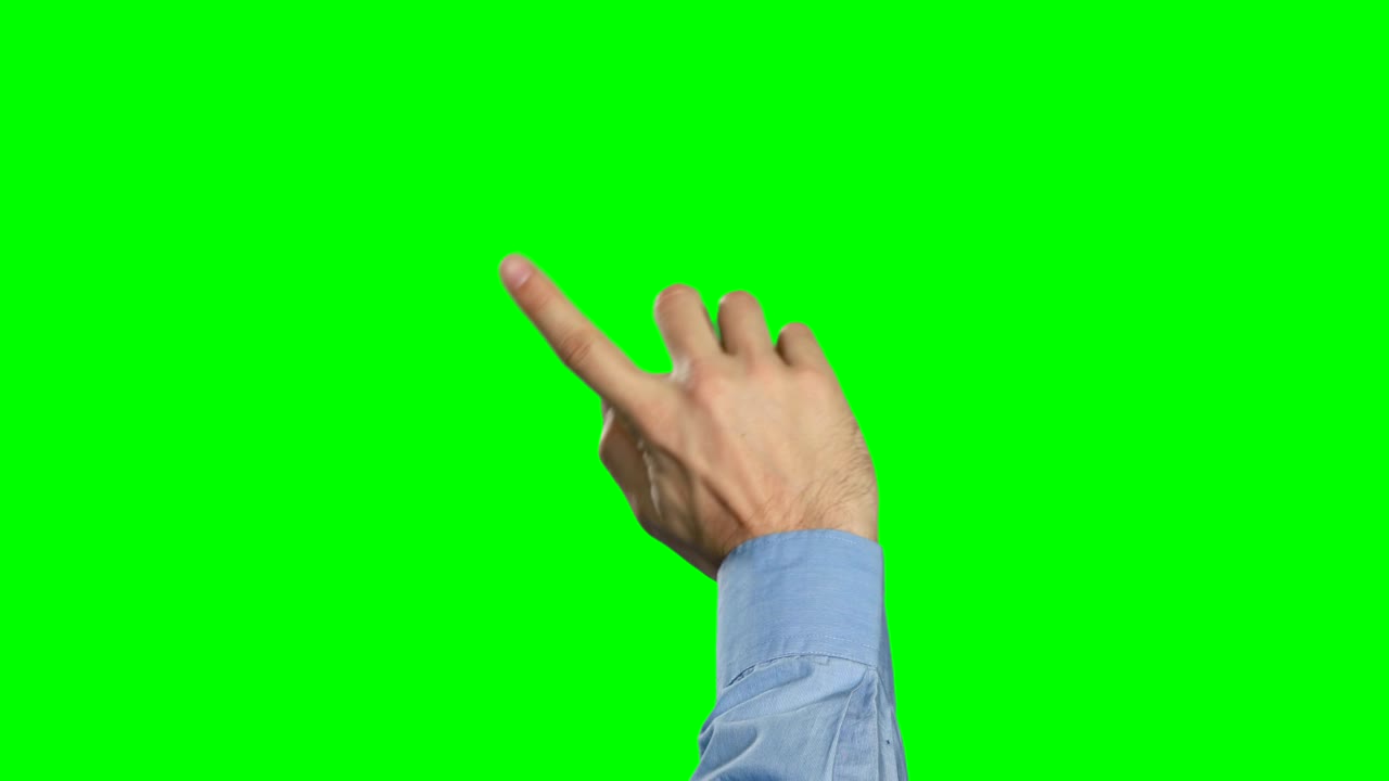 디지털 스크린 4k를 만지는 남자의 손