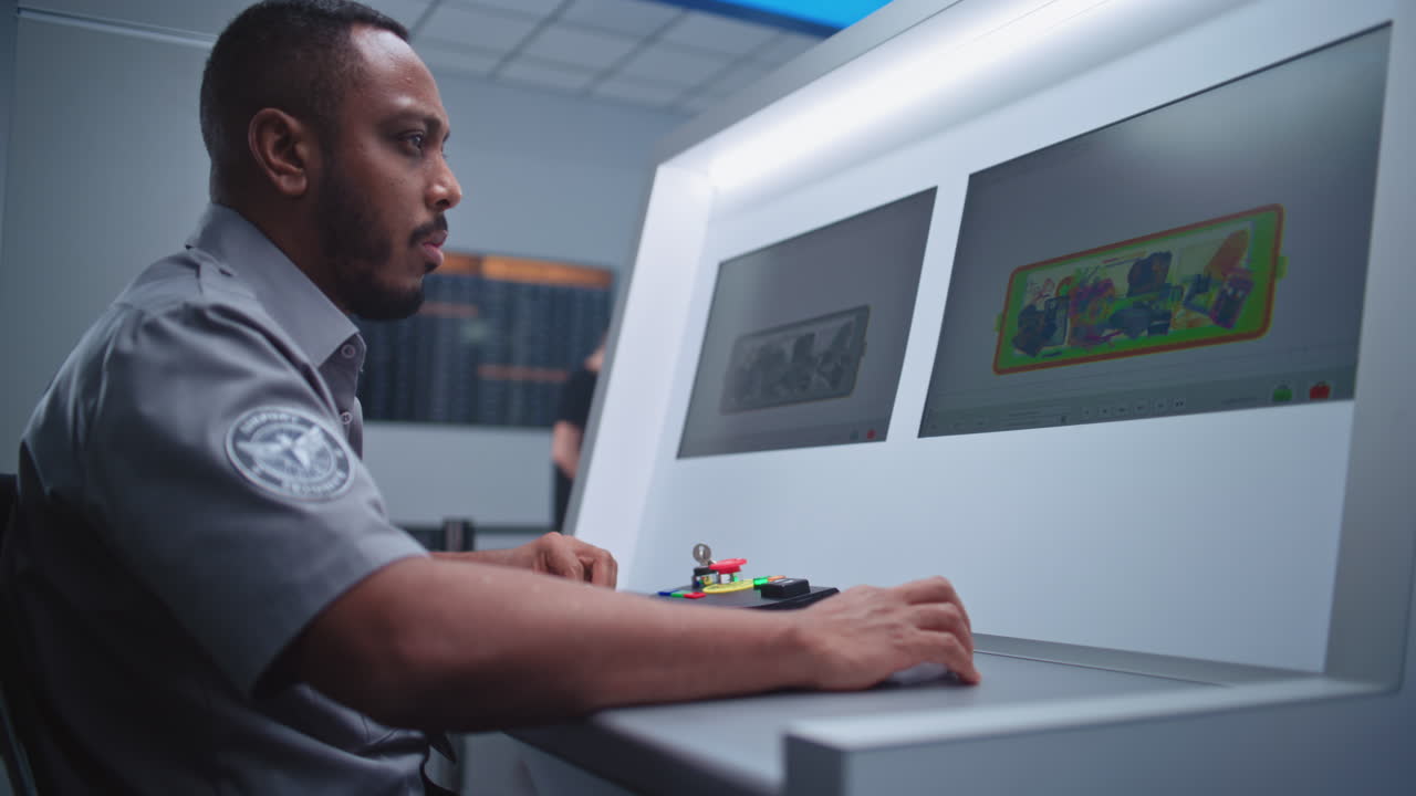 punto de control de seguridad del aeropuerto