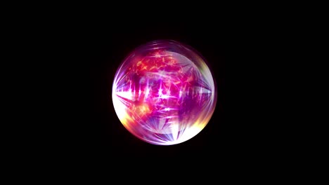 abstract 4k efecto de movimiento elemento bucle con energía energía esfera cósmica aislada con canal alfa quicktime prores 444 codificar. ciencia tecnología iluminación círculo de energía esfera bola movimiento animado.