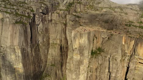 aerial footage pulpit rock preikestolen beautiful nature norway