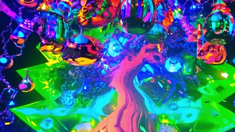 psychedelic tree art