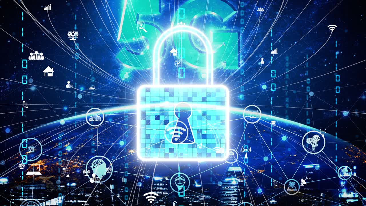 Cyber security encryption technology to protect data privacy conceptual