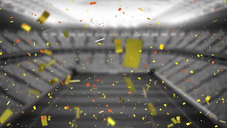 Animation-of-confetti-falling-over-sport-stadium