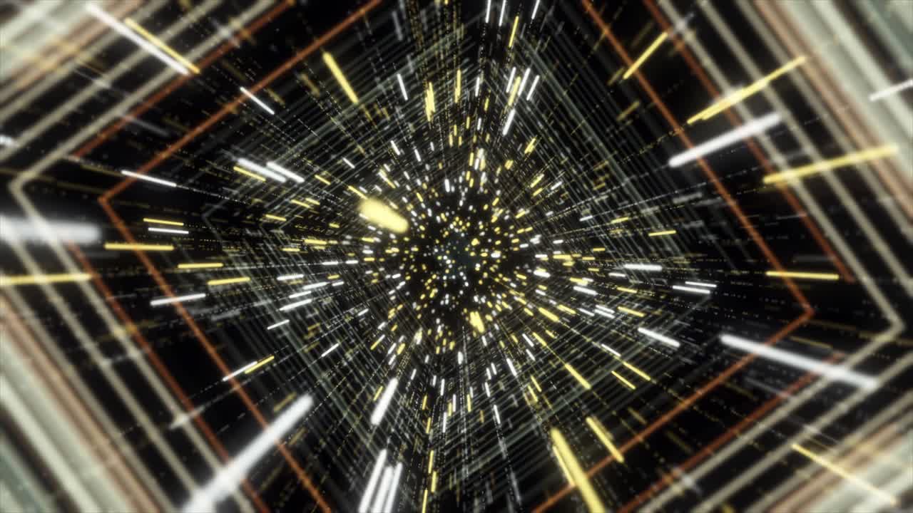 túnel futurista abstracto con líneas brillantes