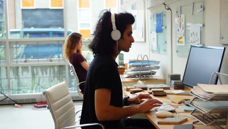 executives working on personal computer