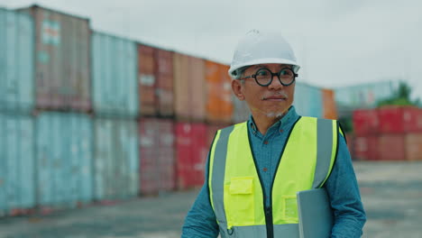 engineer at shipping port