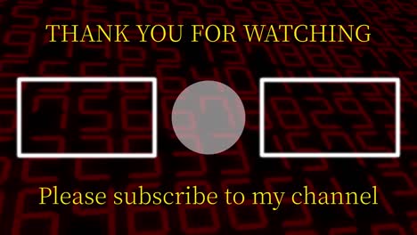 random number end card ending screen motion graphics