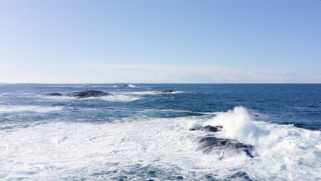 aerial shot of rough waters