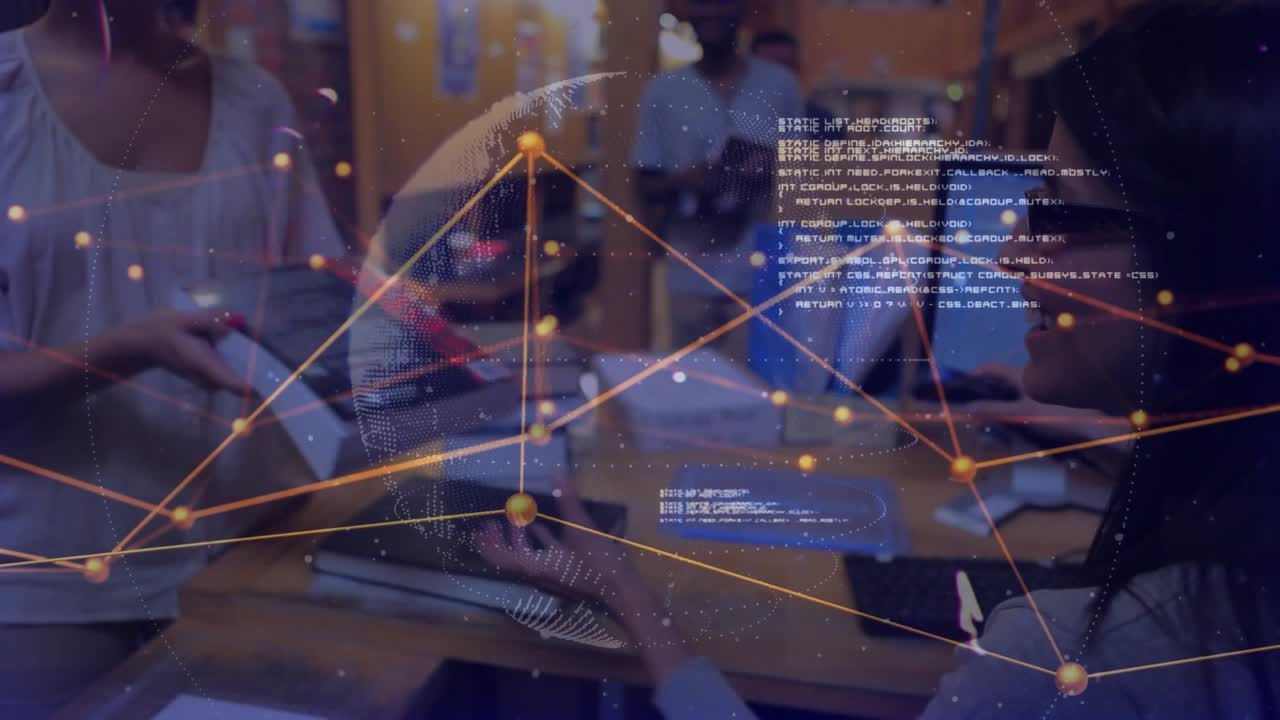 Patron placing book on scanner, librarian scanning title and entering loan data at library counter