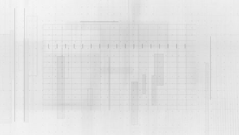 animation of statistics and financial data processing on white background