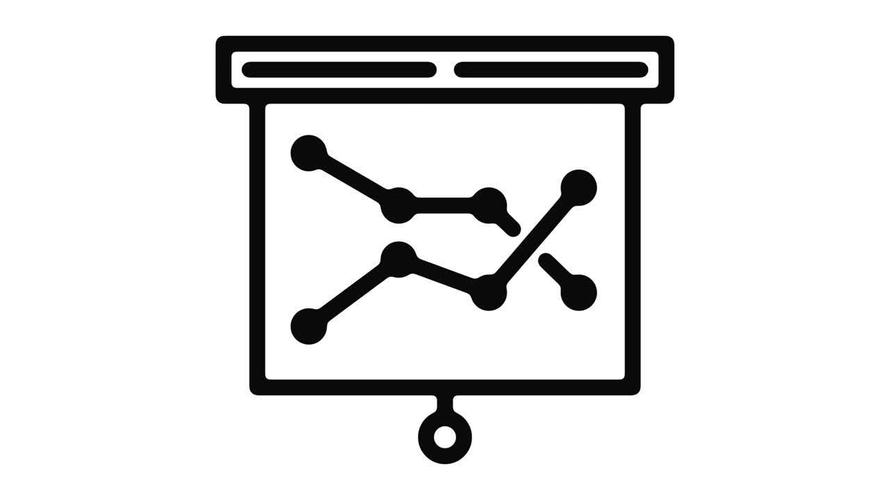 gráfico de movimiento de línea estadística