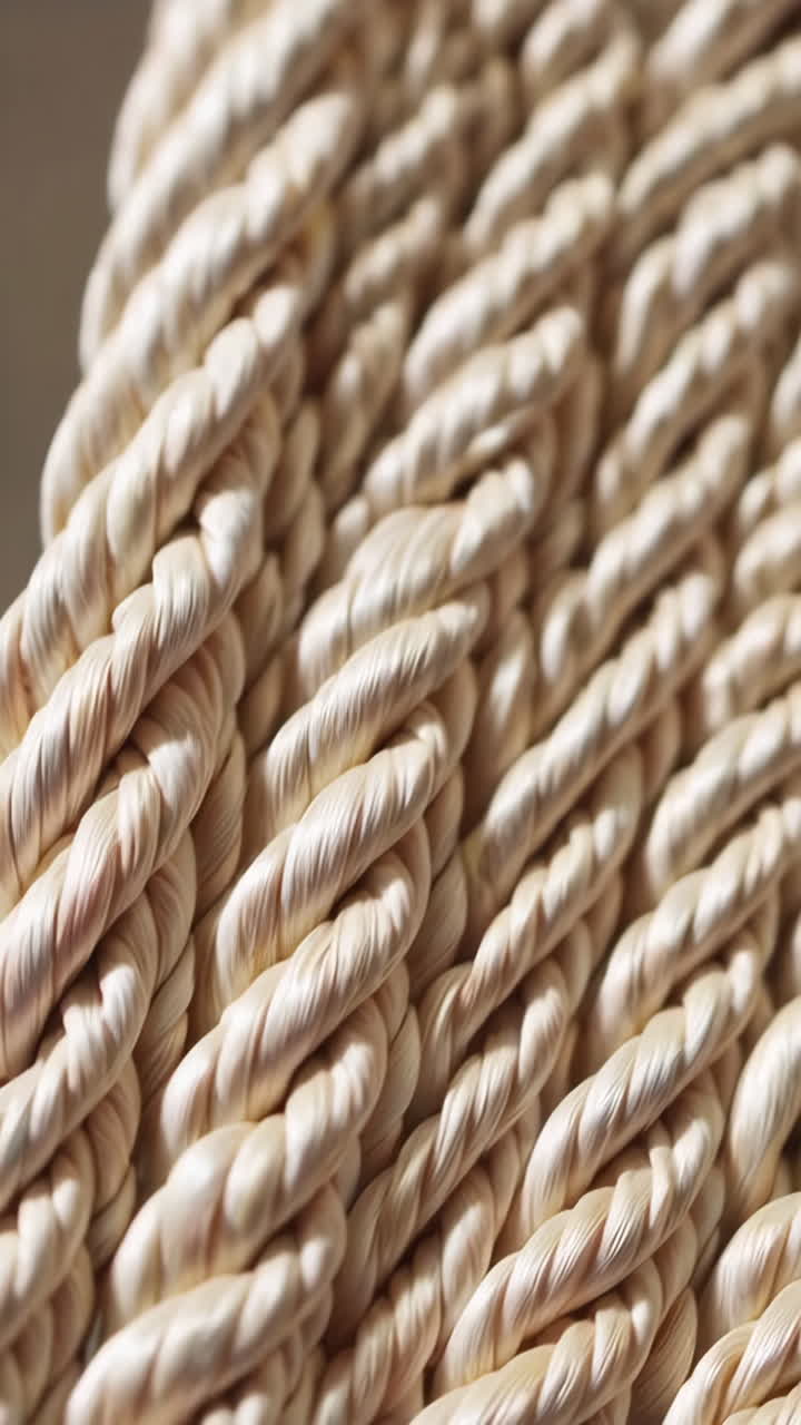 Close-up of a Woven Beige Basket