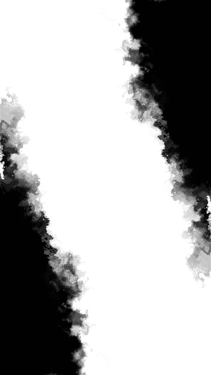 Transizione di inchiostro, schizzi, vortice liquido, fluido fangoso, inchiostro che si espande, colature e macchie, gocce d'inchiostro acquerello