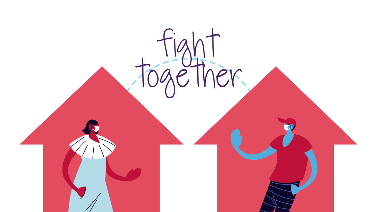 코로나19를 예방하기 위해 얼굴 마스크를 사용하는 부부