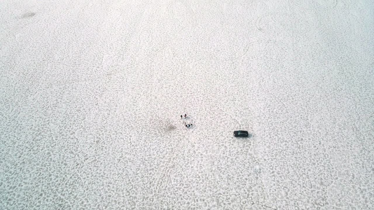 bonnesville salt flats 4k 유타 미국, 원격 지역, 공중 드론 비디오