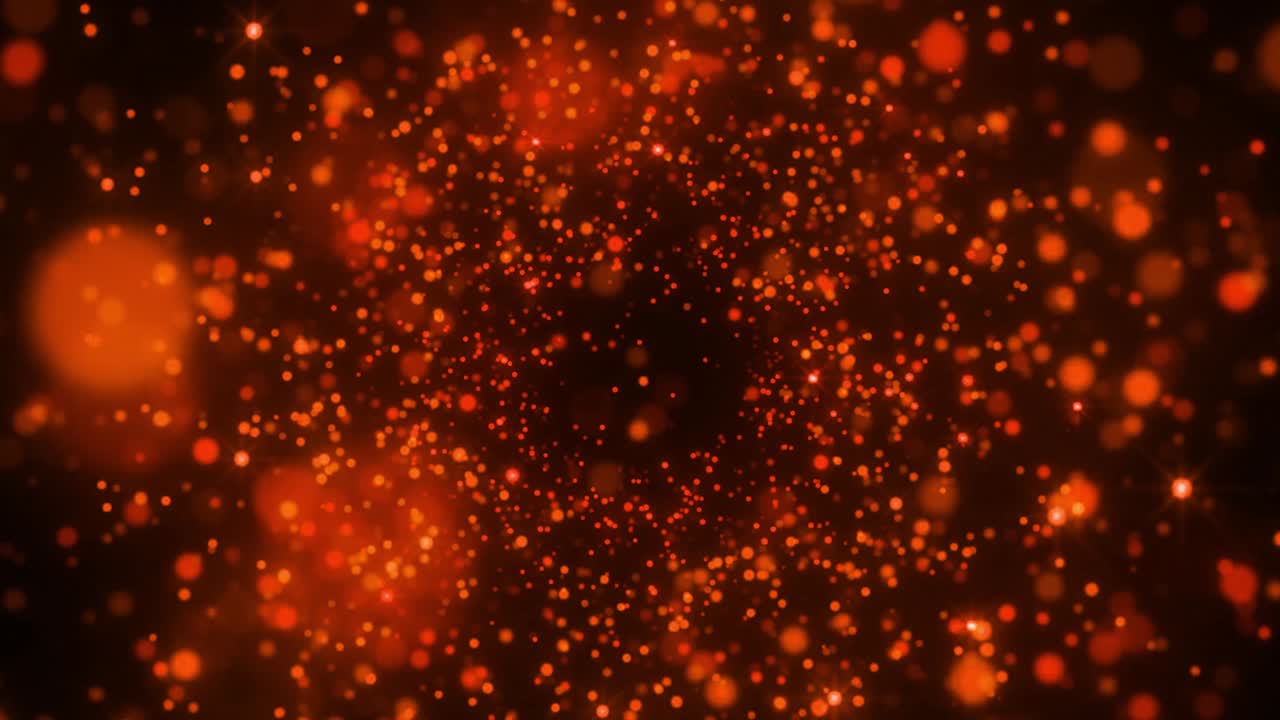 partículas de luz que brillan radialmente