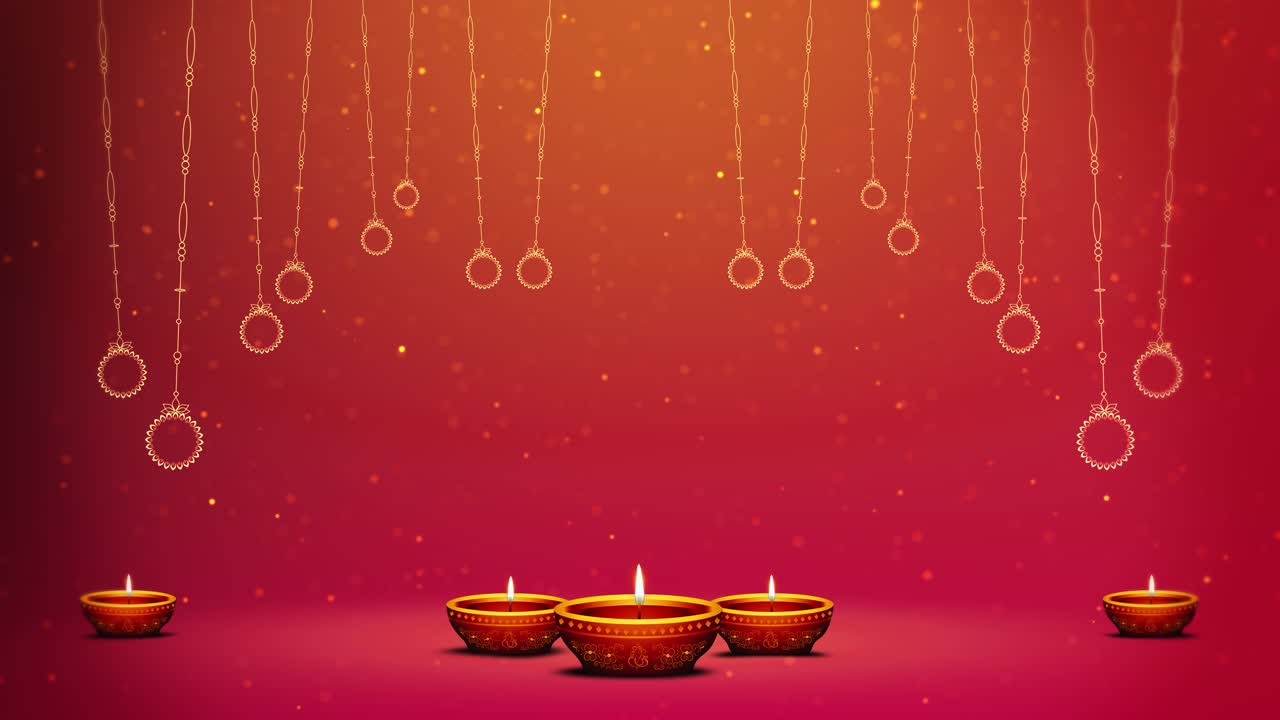 Festival delle luci Diwali, tradizionali lampade a olio diya, sfondo scuro, notte festiva del festival indù