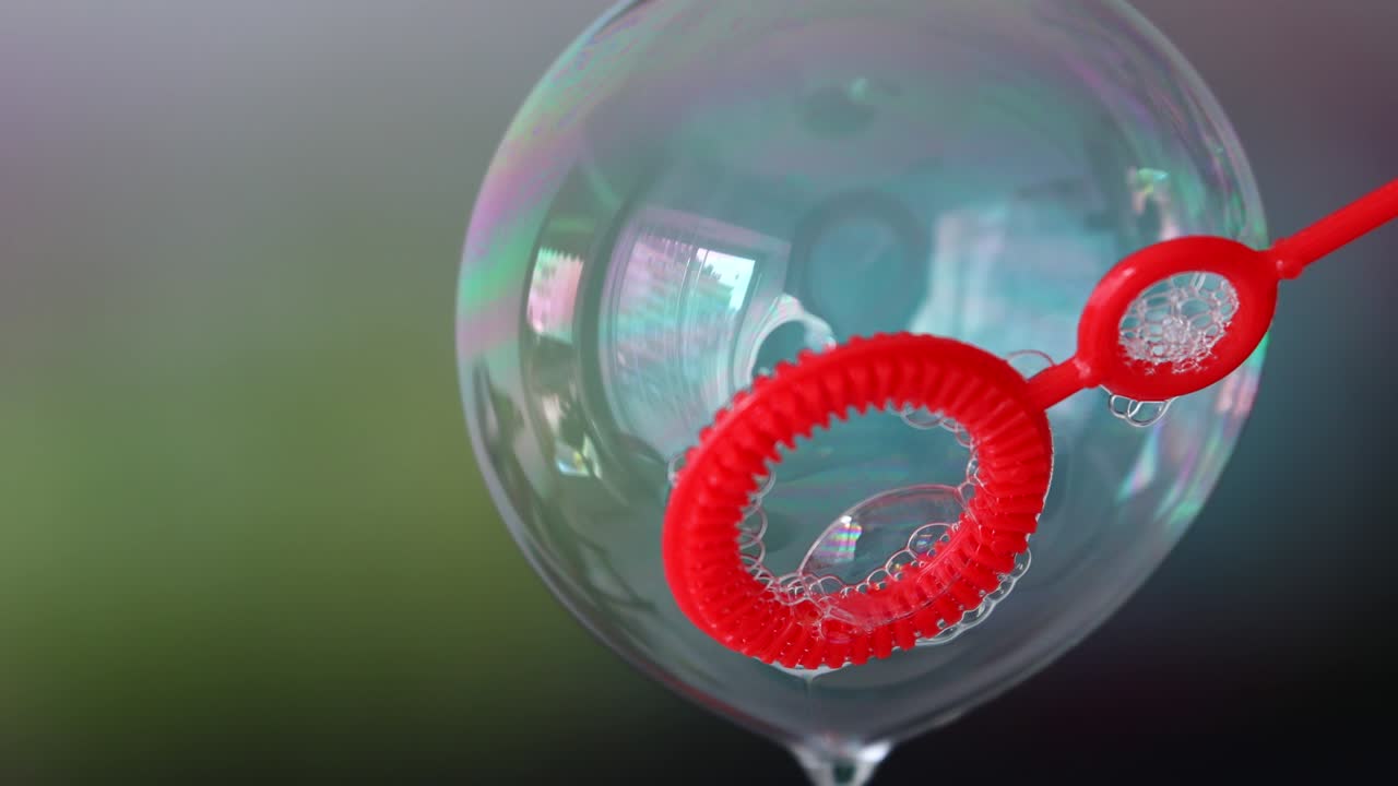 macros de burbujas de jabón de colores