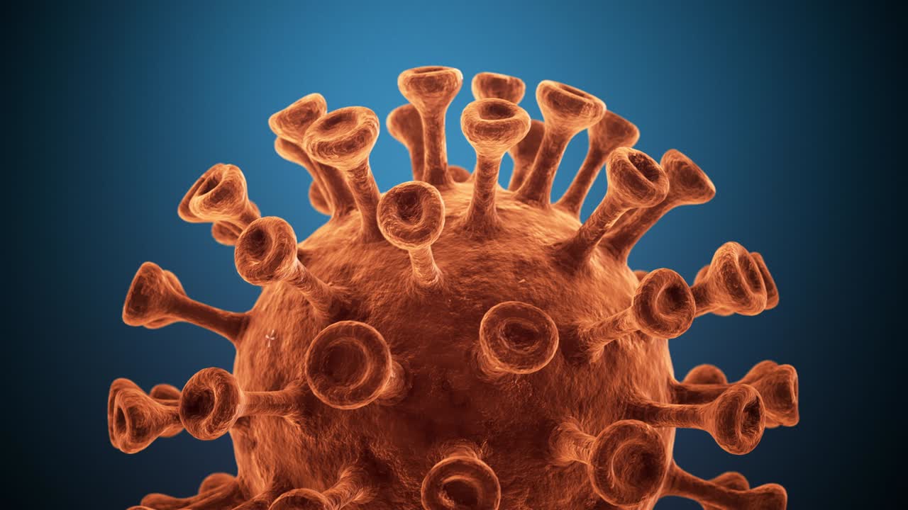 Animazione in loop del concetto di coronavirus Covid-19 per sfondo