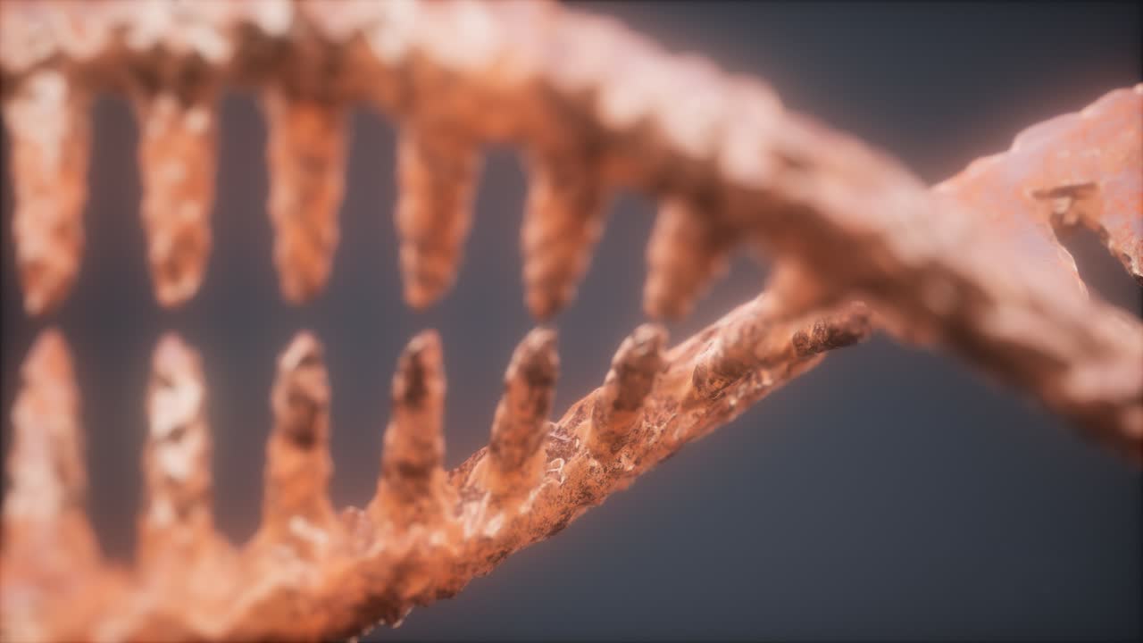 molécula de adn en el fondo gris