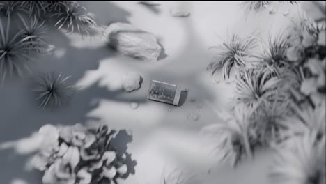 un frasco de pastillas abandonado en un paisaje desolado