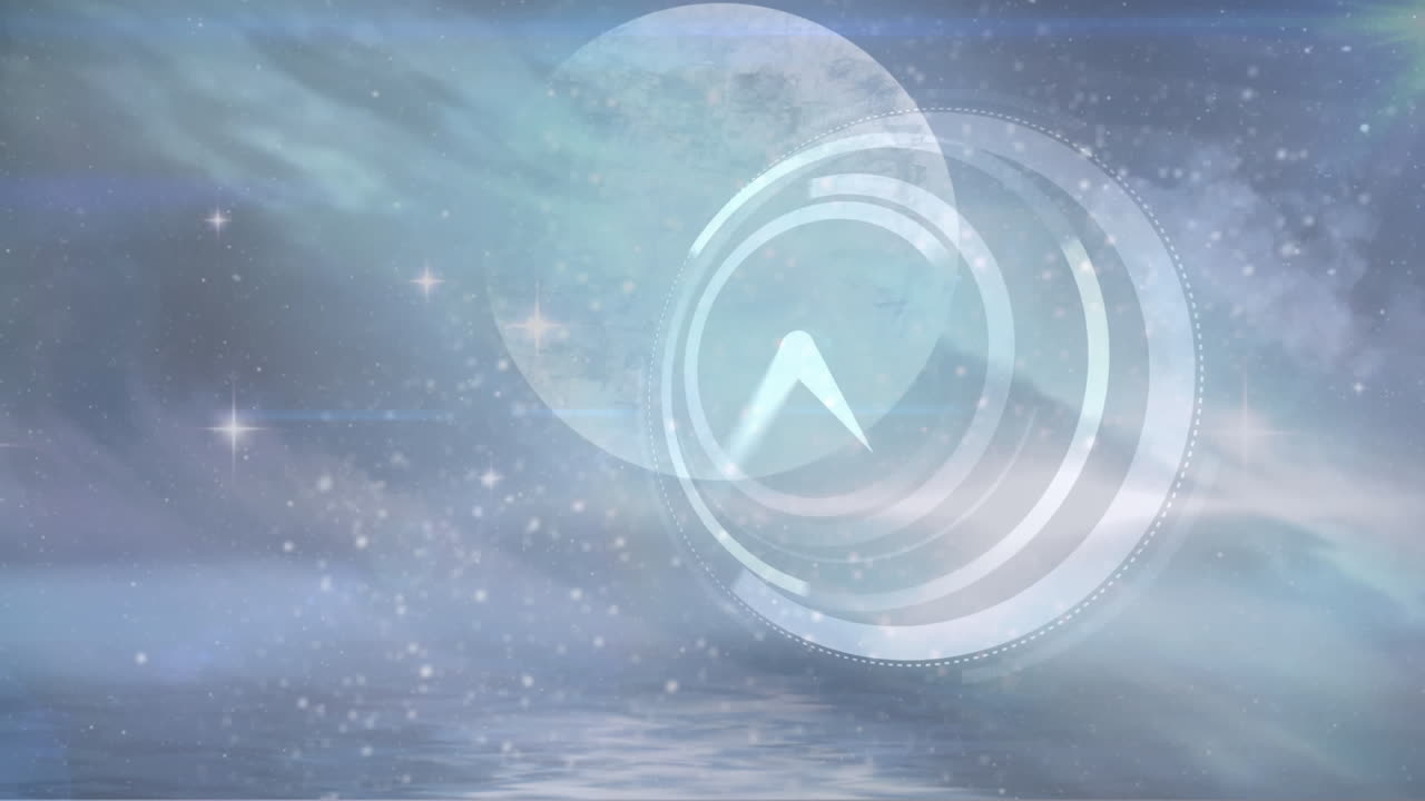 태양계, 지구 행성 및 시계의 타이킹에 대한 우주 애니메이션