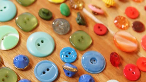 close-up of various colorful buttons