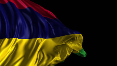 bandera de mauricio que se agita