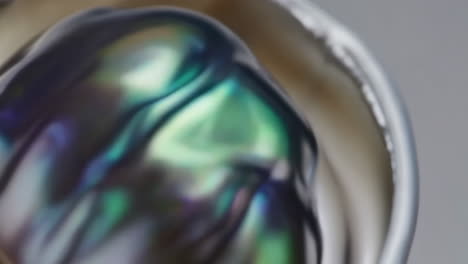 iridescent pearl close-up
