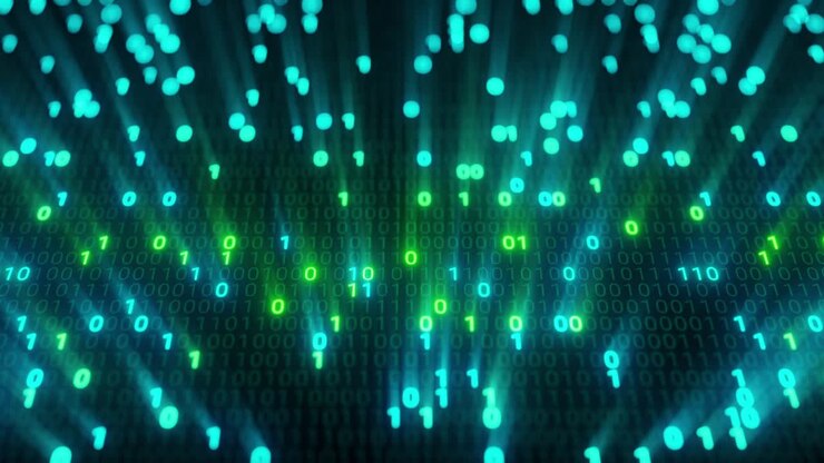 Futuristic data stream, Digital flow. Dynamic pattern with power rays and light.Data transferring. Information concept. Technology background.