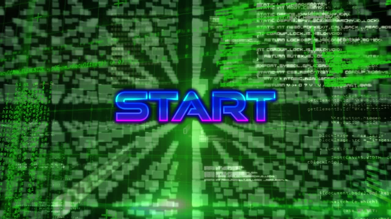 animación del texto de inicio sobre el procesamiento de datos y el candado.