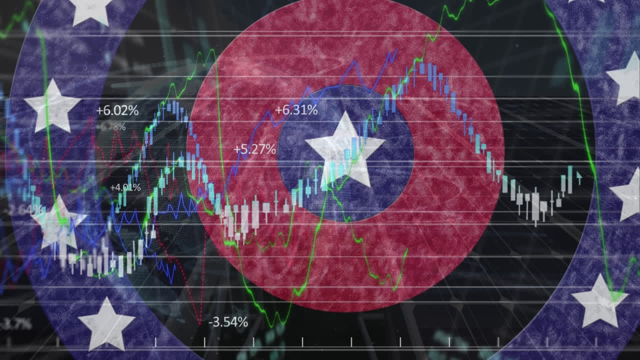 오스트레일리아 발 위의 디지털 데이터 처리의 애니메이션