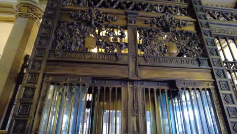 From-the-ornate-details-to-the-rich-wood-paneling,-every-aspect-of-this-elevator-exudes-timeless-charm-and-refinement