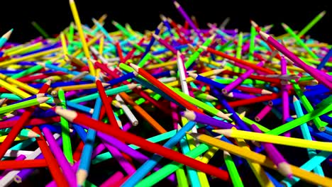 la caída de lápices de colores animación 3d