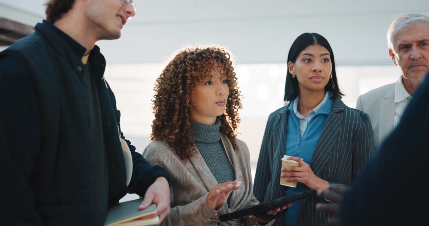 Diverse Business Team Having a Professional Discussion in Modern Office