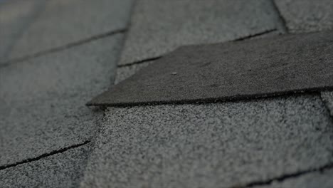 a close up footage of the roof shingles