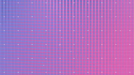 colorful grid with white dots moving