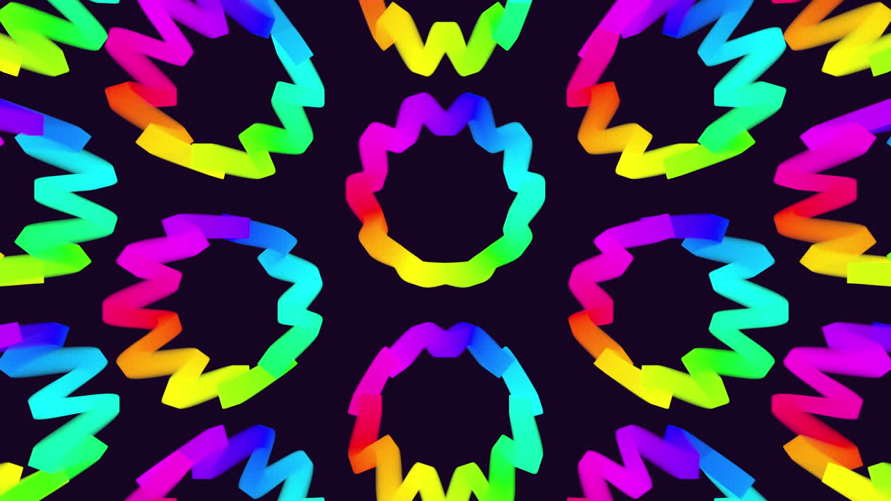 patrón vibrante y abstracto de formas y líneas