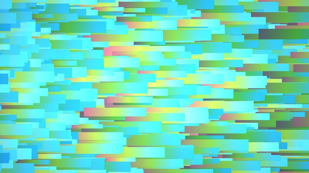 Pastel colored overlapping rectangles drift slowly at varying speeds from left to right, filling the screen and creating a visually calm and soothing background animation