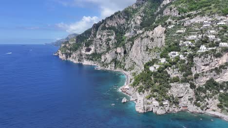 amalfi coast at positano in salerno italy. coastal city. waterfront landscape. amalfi coast at positano in salerno italy. beach scenery. medieval buildings. amalfi coast skyline.