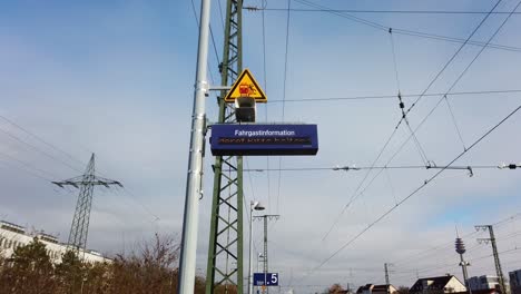 empty german train platform in industrial area