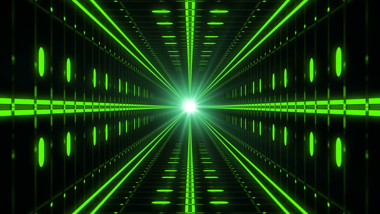 tecnología abstracta verde en bucle sin fin