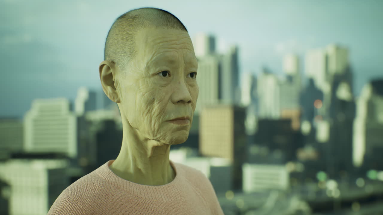 Portrait of an older Asian woman