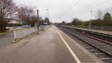 staircase to a small train station or bus stop without people