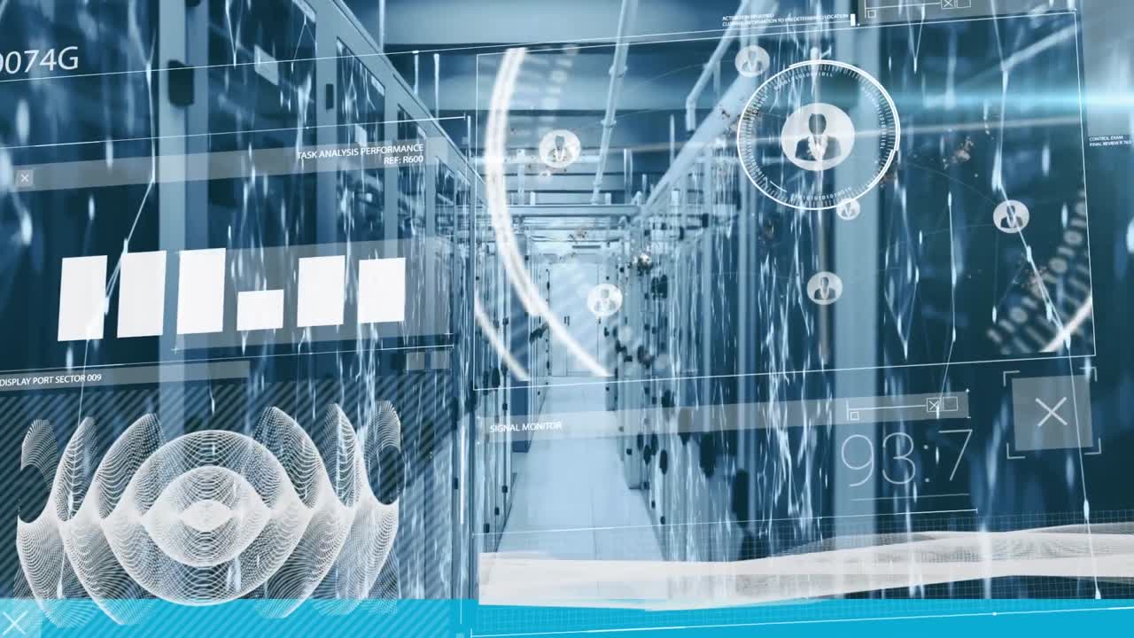 스크린으로 만든 방에 대한 사회적 아이콘과 함께 여러 모양과 그래프의 애니메이션