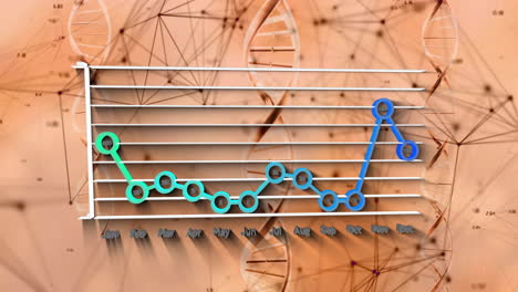 animation of digital data processing and network of connections