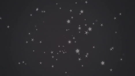 animation of stars moving over grey background