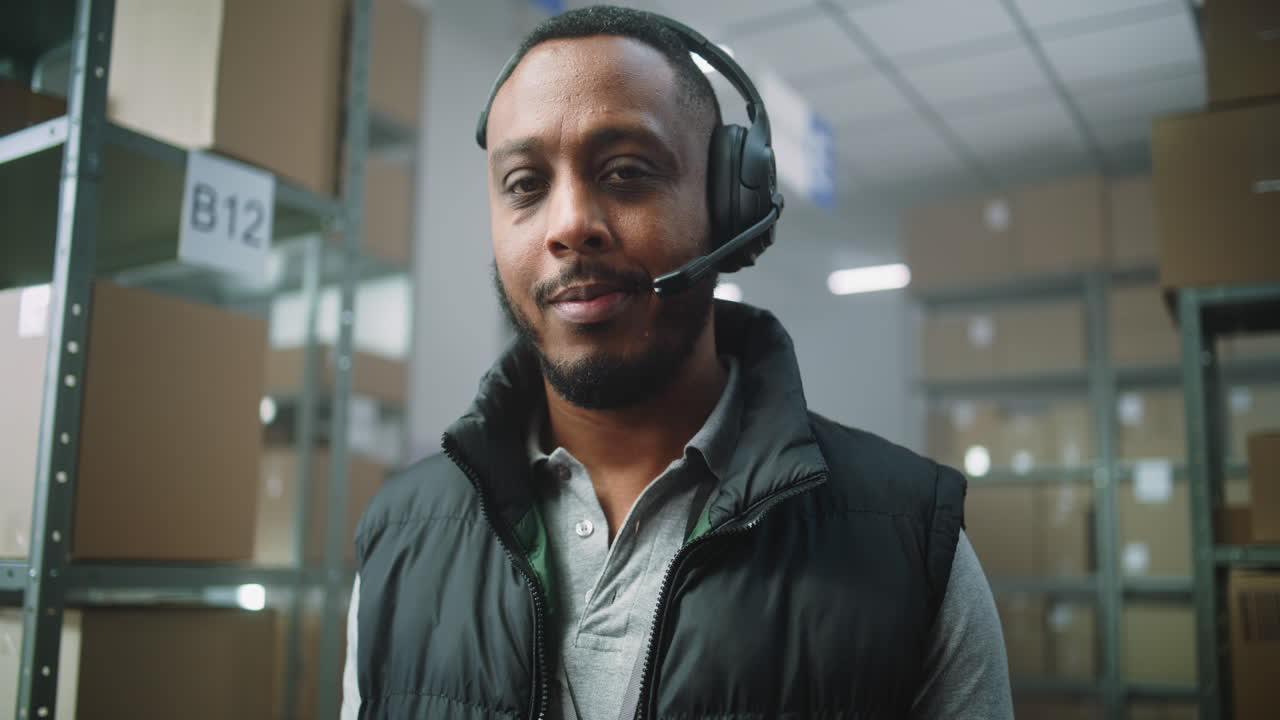 empleado de almacén de servicio